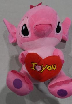 PELUCHE STITCH I LOVE YOU - ROSE 22 CM / 9